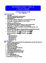 Đề cương Đại số học kỳ 1 (Toán 10) Lý thuyết và bài tập